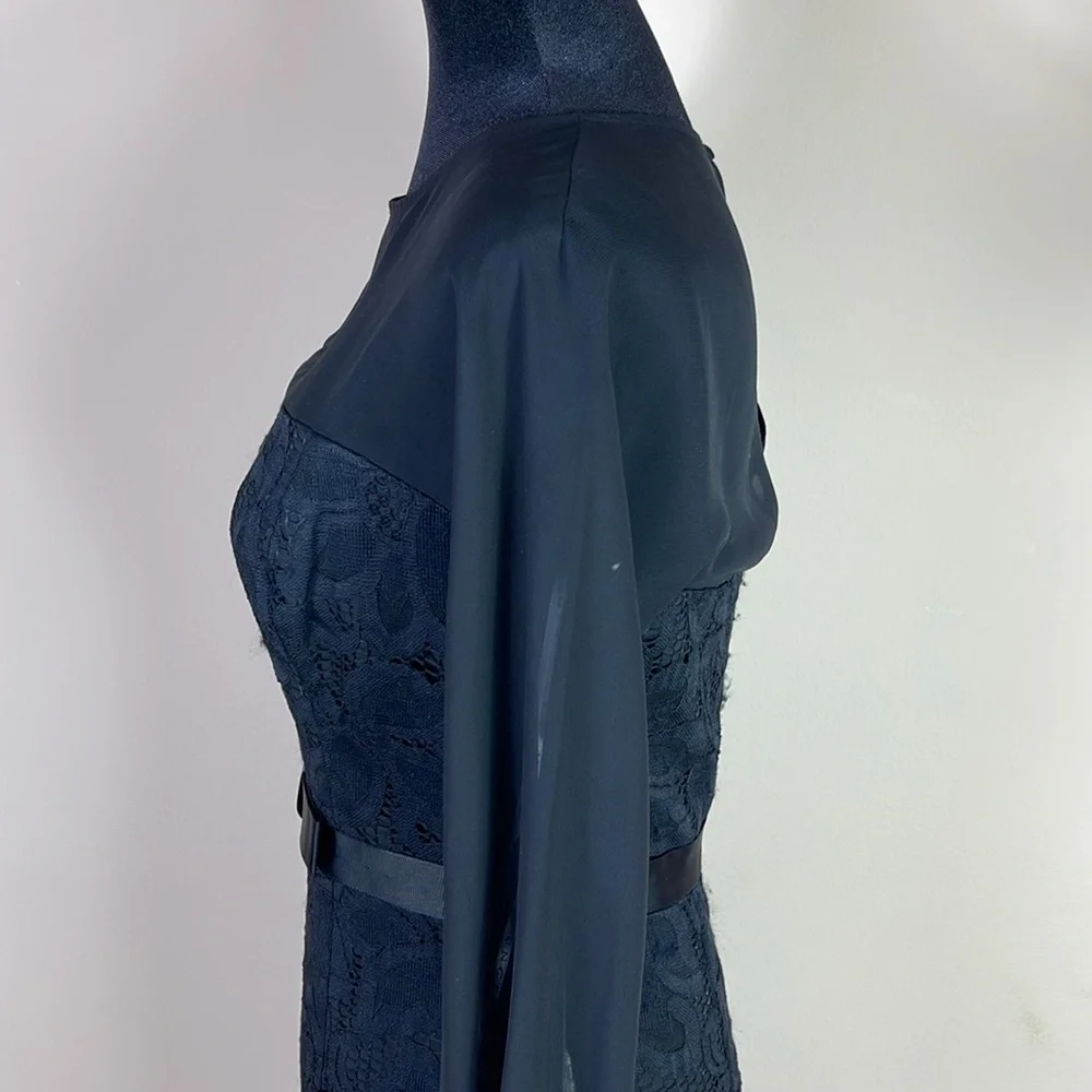 NEW Kay Unger Black Midi Cocktail Dress - Picture 7 of 15